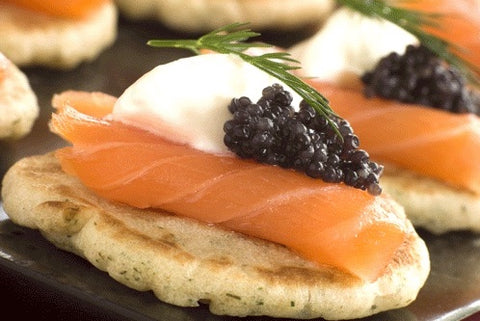 Fresh Caviar Blinis