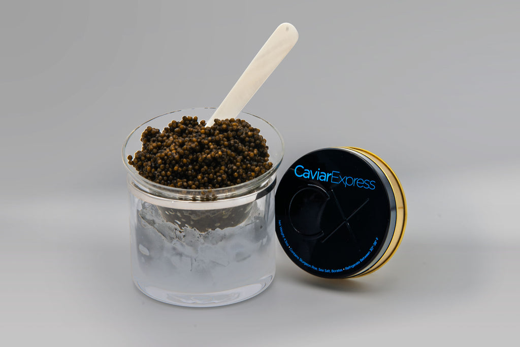 Caviar Cup Server with Silver Rim