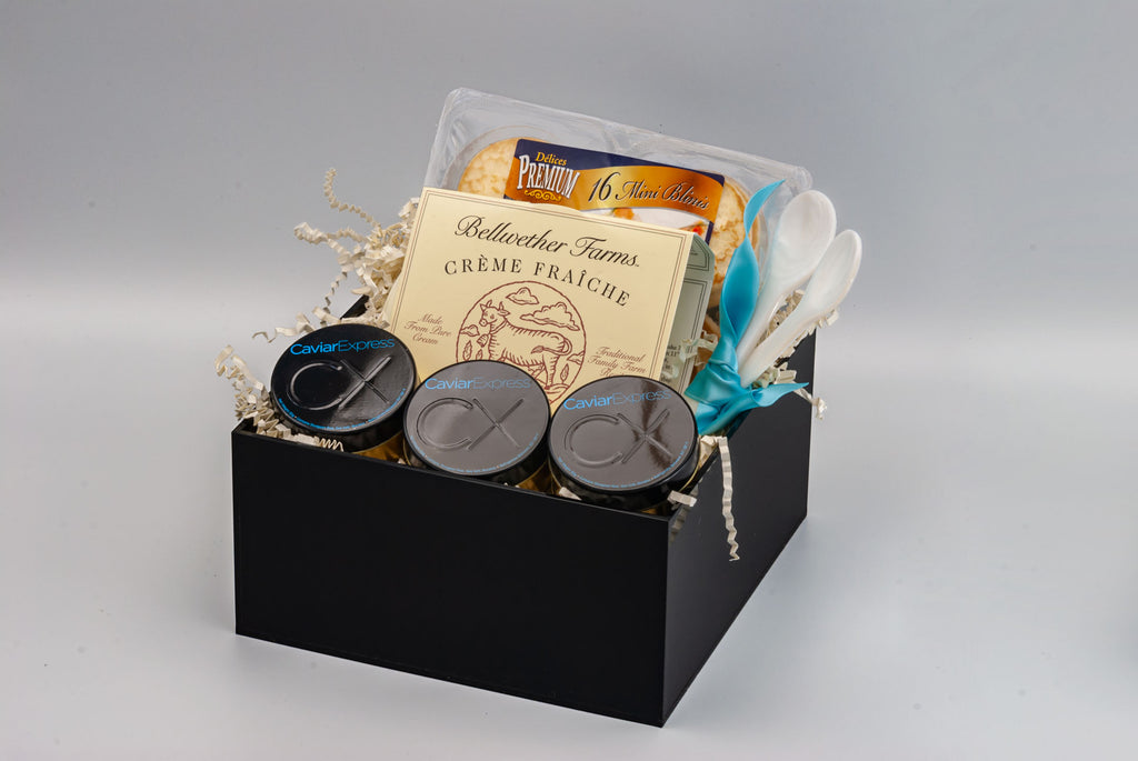 American Caviar Sampler Gift Basket, alternate angle